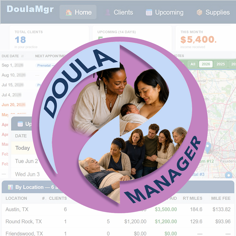 DoulaMgr — practice management for birth and end-of-life doulas